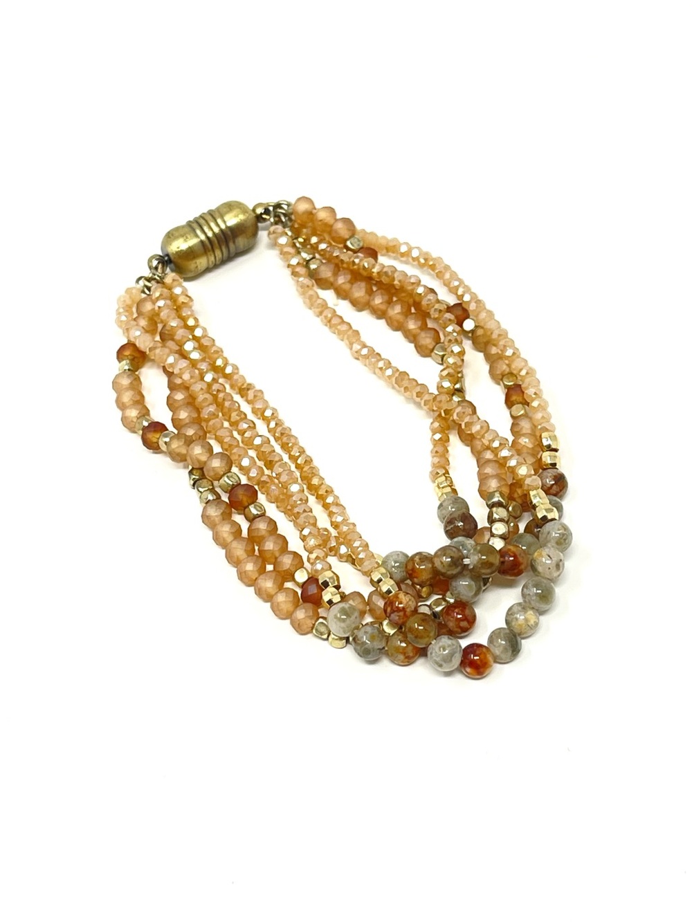 New Anthropologie Beaded Gemstone Bracelet